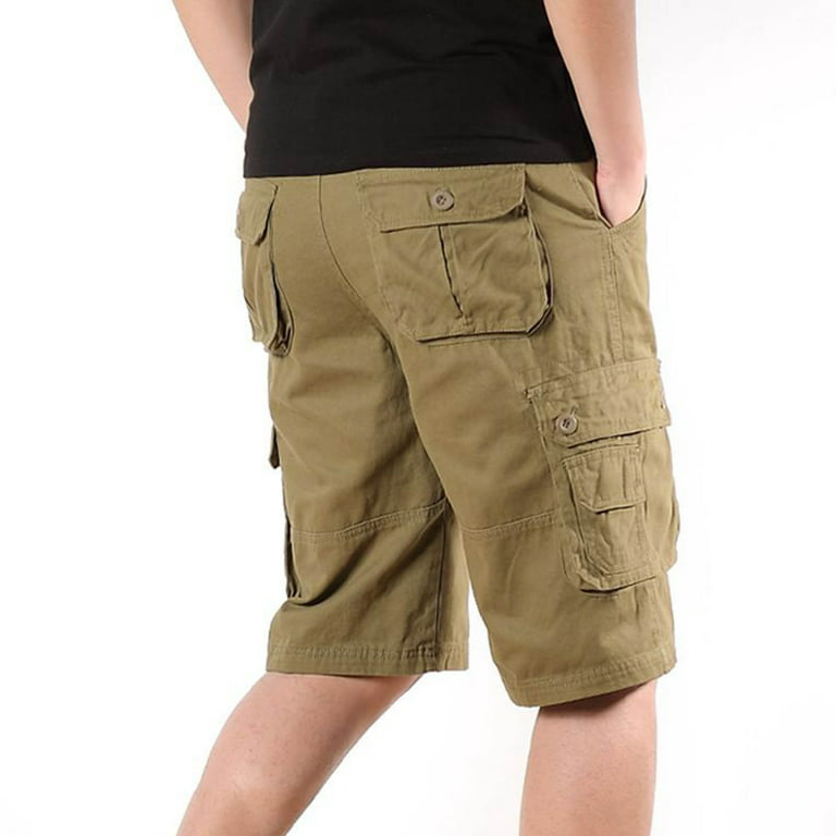 fartey Cargo Shorts for Men Multiple Pockets Button Casual 5 Inch