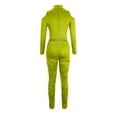 thumbnail image 5 of AherBiu Workout Bodysuits for Women Long Sleeve Slim Stretchy Comfy Rompers Cold Shoulder Skinny Jumpsuit, 5 of 5