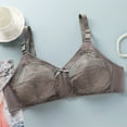 thumbnail image 4 of Gymayou Women Ultra Thin Sheer Lace Wireless Bra No Underwire Breathable Mesh Push Up Adjustable Straps Transparent Lingeries Dark Gray 40, 4 of 4
