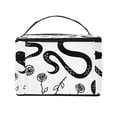 thumbnail image 3 of Yiaed Hand Drawn Snake Print Makeup Bag Travel Cosmetic Bags for Women Girls Zipper Pouch Makeup Organizer, 3 of 4
