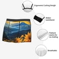 thumbnail image 3 of Balery Elegant Sunset Sunflower Calzoncillos bóxer para hombre, ropa interior de algodón suave y transpirable con cinturilla de nailon-X-Large, 3 of 5