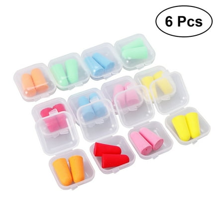 

NUOLUX 6 Boxes Anti-Noise Earplugs Quiet Sleeping Ear Plugs Noise Reduction for Study Sleeping Working Travel Snoring (Blue + Orange + Pink + Yellow + Green + Red)