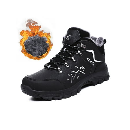 

Lacyhop Men Winter Warm Snow Boots Outdoor Ankle Hiking Work Climbing Sneakers