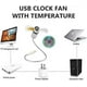 thumbnail image 3 of New USB Clock Fan with Real Time Clock and Temperature Display fu, 3 of 4