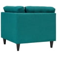thumbnail image 3 of Modway Empress Upholstered Fabric Corner Sofa in Teal, 3 of 4