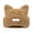 Brown, variant on Women's Knitted Cat Ear Beanie, Winter Warm Fuzzy Skull Cap with Earflaps - Slouchy Plush Ski Hat for Cold Weather, Snow, and Outdoor Activities