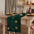 thumbnail image 2 of Teal Stars 120 Inch Table Runner, Elegant Art Sky Star Farmhouse Dresser Scarf Cotton & Linen Tablerunner for Dining/Kitchen Island/Holiday Party Décor 13" x 120", 2 of 9