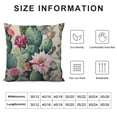 thumbnail image 5 of JEUXUS  Cactus Couch Pillow Cover, Exotic Cactus Succulent Flowers Feathers Arrows Decorative Throw Pillow Case  Cushion Cover  Pillowcase for Home Office Dorm, 5 of 5