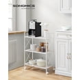 thumbnail image 3 of - Metal Storage Rack with Wheels Mesh Shelving Unit with X Side Frames .- Width for Entryway Kitchen Living Room Bathroom Industrial Style UBSCB, 3 of 7