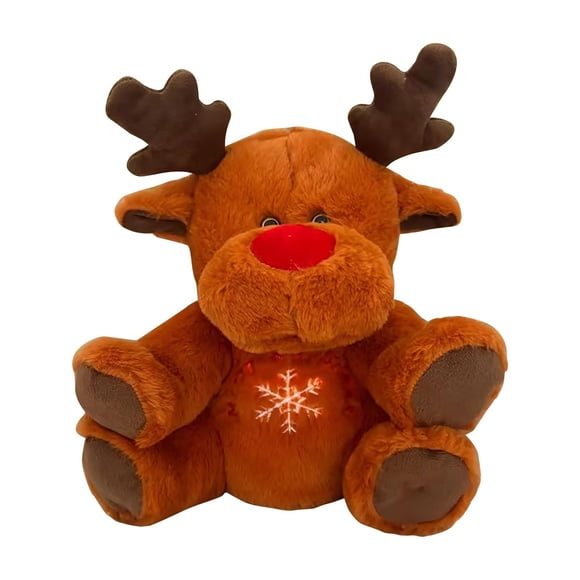 kjfeif Clearance Glow Guards Christmas Reindeer Stuffed Animal Light Up Music Glowing Singing Plush Toy, Ideal Gifts Birthday Children's Day Hoilday Festival for Kids Toddlers Boys