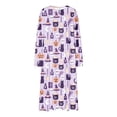 thumbnail image 6 of IUYRTFE Women Plus Size Halloween Print Long Sleeve Nightgown Loose Fit Sleep Dress for Fall Winter Lounge Wear, 6 of 8