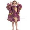 thumbnail image 4 of Winter Warm Cartoon Kids TV Hooded Blanket Sofa Cozy Plaid Pocket Fleece Adults Boy Girl Bathrobe Oversized Outwear Sweatshirts, 4 of 4