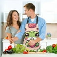 thumbnail image 6 of Cute Frog and Strawberry 5 Pcs Kitchen Set Heat Resistant Oven Mitts and Non-Slip Pot Holders with Adjustable Cooking Apron, 6 of 6