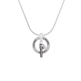 thumbnail image 2 of Delight Jewelry Silvertone Chainsaw Laugh Ring Charm Necklace, 18", 2 of 4