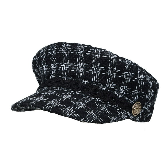 WITHMOONS Womens Wool Baker Boy Hat Winter Newsboy Beret Cap KRG1427 (Black)