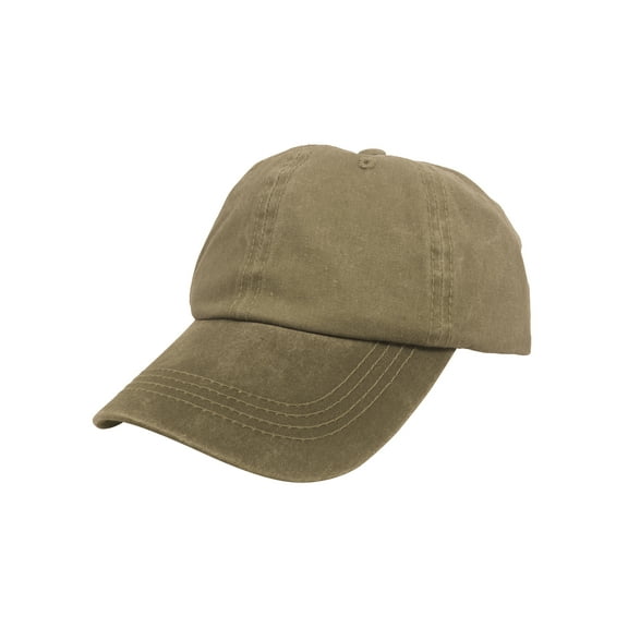 Top Headwear Pigment Dyed Low Profile Dad Hat 100% Cotton, Khaki