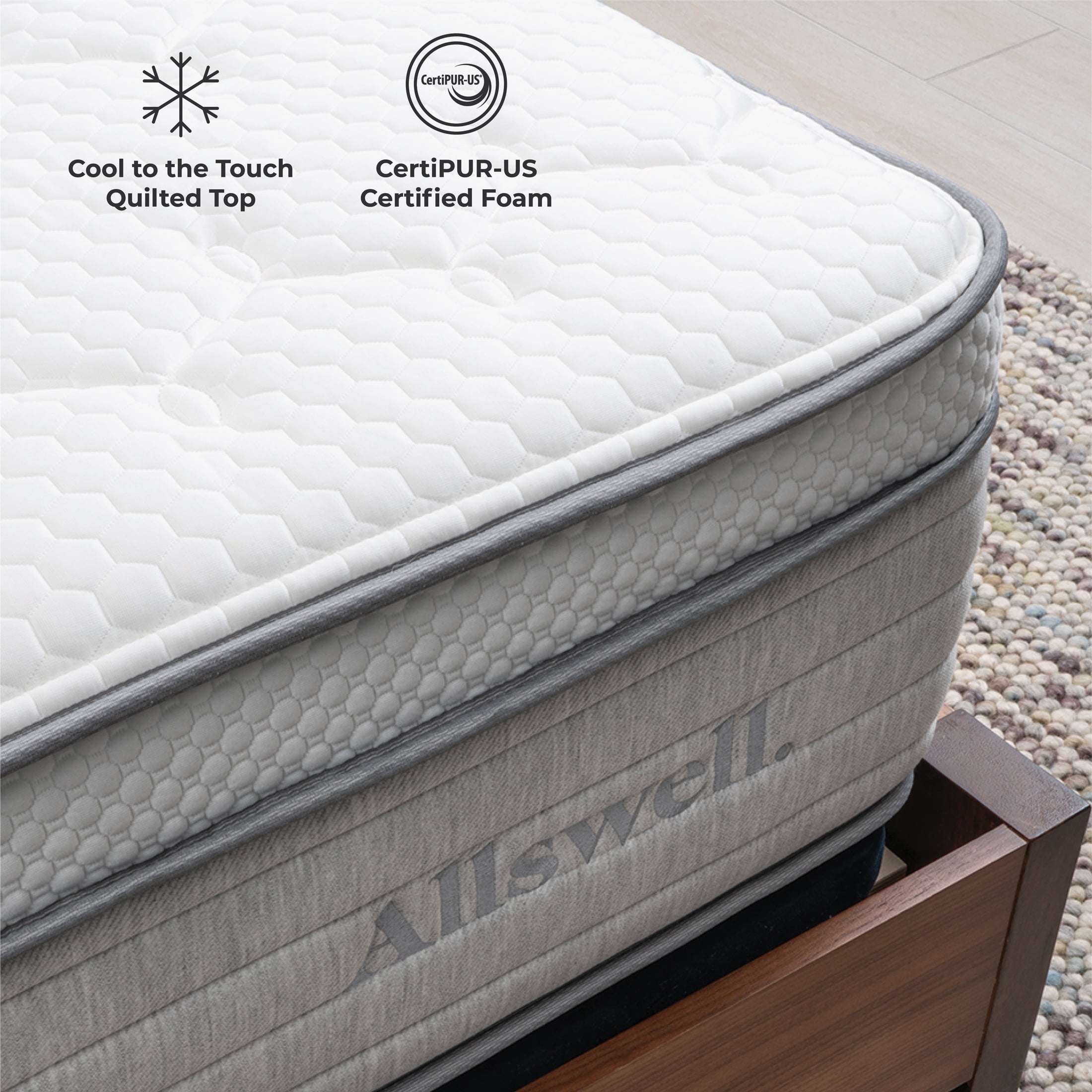 The Allswell Supreme Cooling 14" Twin XL Bed in a Box Hybrid Mattress