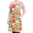 thumbnail image 5 of Pioneer Flower Floral Print Pattern Apron for Women and Men, Cotton Linen Waterproof with Pockets, Adjustable, 33x27 Inch for Kitchen, Gardening, BBQ, Salon, 5 of 6