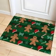 thumbnail image 3 of Christmas Gingerbread Man Area Rugs, Retro Red and Green Plaid Indoor Non-Slip Kids Rugs, Machine Washable Breathable Durable Carpet for Teen Room Home Decor 5'x6', 3 of 6