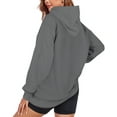 thumbnail image 3 of Rosvigor Oversized Hoodies for Women Polar Fleece Hooded Sweatshirts Drawstring Long Sleeve Pullover Tops, 3 of 7