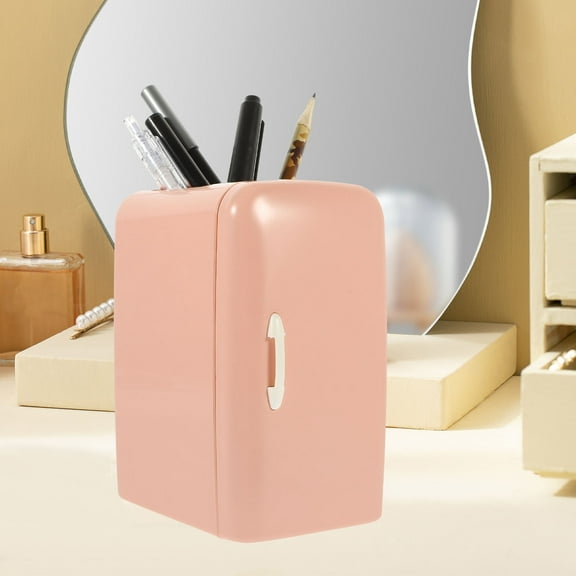 TEHAUX 1Set Pink Plastic Crayon Marker Organizer for Desk 5.5x3.9x3in