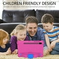 thumbnail image 5 of Allytech Case for Samsung Galaxy Tab S7 11-Inch SM-T870 T875, Silicone EVA Kids Friendly Stand Shoulder Strap Heavy Duty Shockproof Bumper Cover for Samsung Galaxy Tab S7 11-inch, Rose/Blue, 5 of 7