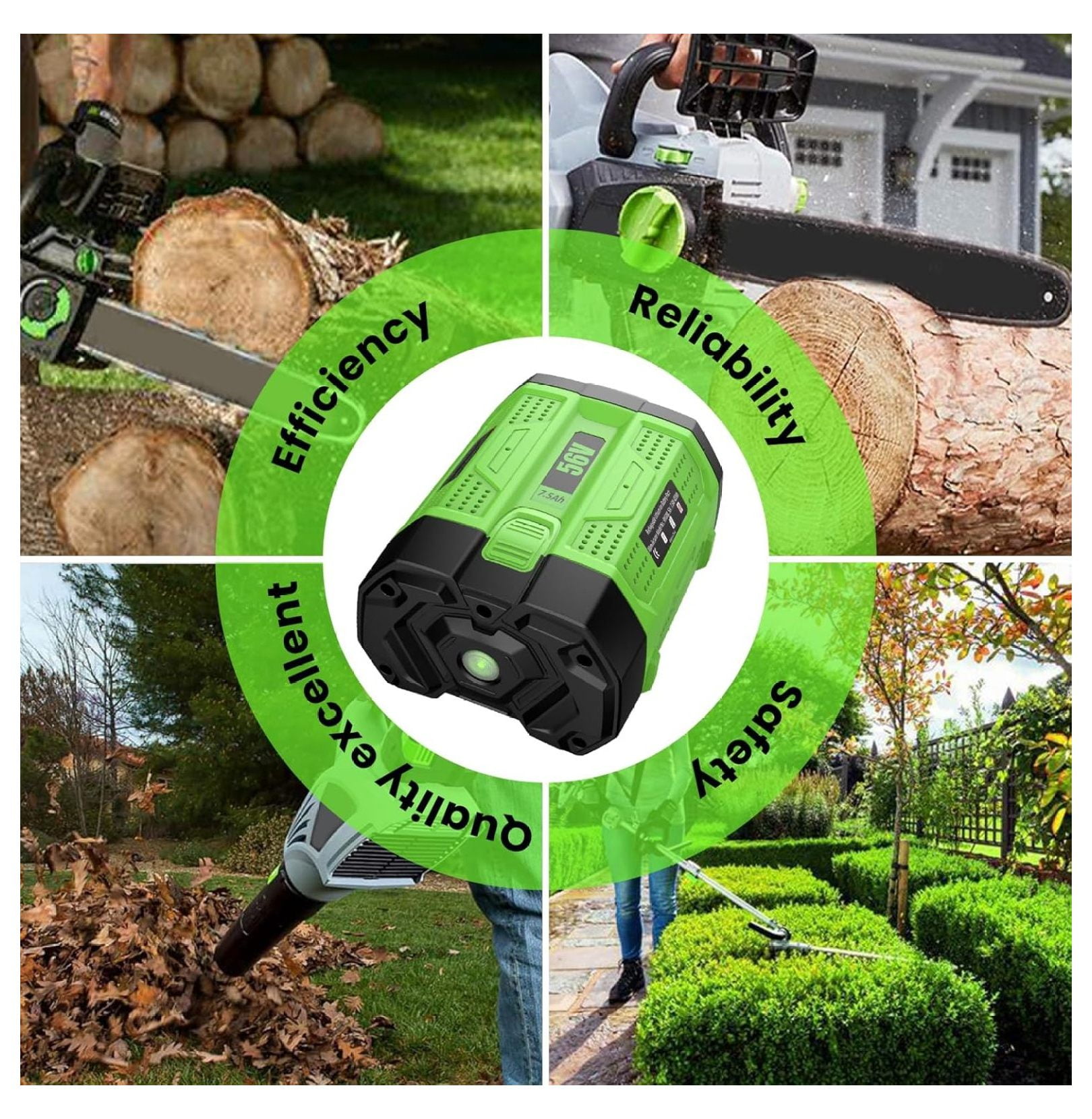 EGO Battery Replacement 7500mAh 56V - Compatible with BA2800 BA4200 BA1400T - for EGO Lawn Mower, Leaf Blower, Chainsaw Tools