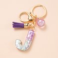 thumbnail image 2 of LYMAYTER Cute Pink Tassel Mug Accessory Initial Letter Charm Keychain - with Tassel, Heart - shaped Sequins, 2 of 7