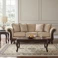 thumbnail image 3 of Roundhill Furniture Hernen 5-Piece Living Room Set, Emma Wheat, 3 of 14