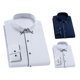 thumbnail image 2 of Camisa de Hombre con Ribete de Color Puro Estilo Informal y de Negocios Camisa con Botones de Solapa de Manga Larga Ajuste Regular, 2 of 4