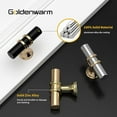thumbnail image 3 of goldenwarm 10 Pack Gold Cabinet Knobs Brushed Brass Drawer Knobs Gold Dresser Hardware - LS201GD Single Hole Handles for Kitchen Cupboard Doors Closet Hardware 2in Overall Length, 3 of 10