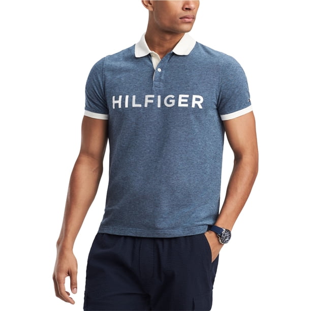 Tommy Hilfiger Kieran Rugby Polo para Hombre, Azul, X-Large