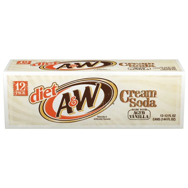 A&W Diet Cream Soda, 12 Fl. Oz., 12 Count
