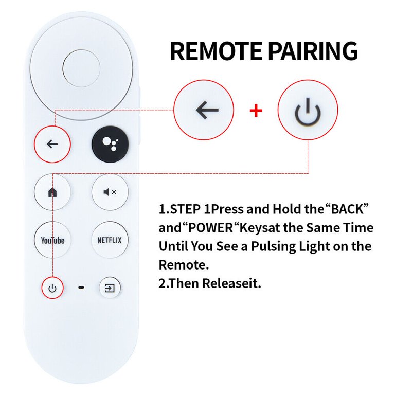 New Replacement For 2020 Google Chromecast 4k Snow G9n9n Bluetooth Voice Google  Chromecast Remote Control (remote Only)