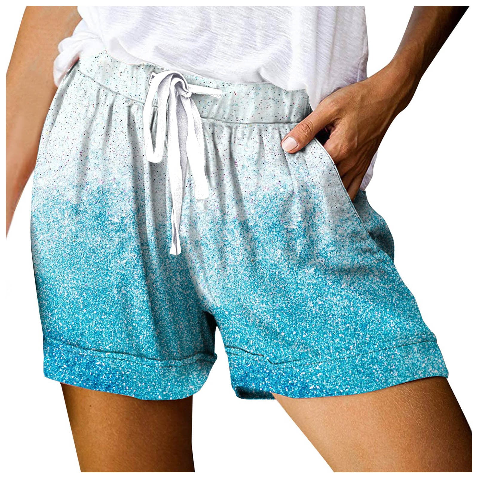 TrendOFT Womens Athletic Shorts Summer Running Casual Drawstring