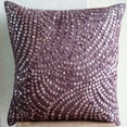 thumbnail image 2 of Cushion Cover, Decorative Purple Pillow Covers 16x16 inch (40x40 cm), Silk Throw Pillow Covers, Abstract, Mother Of Pearl, Modern Accent Throw&nbsp;Pillows - Creeping Vines, 2 of 4