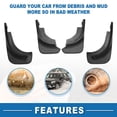 thumbnail image 5 of Unique Bargains Automotive Mud Guards Splash for Compatible for Volkswagen Touareg 2011-2016, 5 of 6