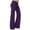 Purple, variant on Women Workout Out Leggings Stretch Waist Button Pocket Yoga Gym Loose Pants