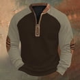 thumbnail image 1 of pstuiky camisa de manga larga para hombre, Sudadera con capucha y cuello redondo para hombre, estampado, manga larga top de hombre xxxl, 1 of 3