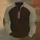 thumbnail image 1 of Blusas y camisas de manga larga con cuello redondo Sudadera con capucha de cuello redondo para hombre Jersey estampado Top de manga larga Blusa de poliéster para hombre, 1 of 3