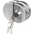 thumbnail image 1 of Cerradura de puerta de vidrio doble de acero inoxidable 304, ambos lados abren ganchos de puerta sin marco para vidrio de 10-12 mm de espesor, 1 of 5