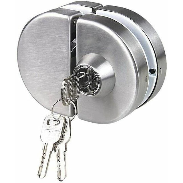 Cerradura de puerta de vidrio doble de acero inoxidable 304, ambos lados abren ganchos de puerta sin marco para vidrio de 10-12 mm de espesor