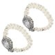 thumbnail image 5 of 2 relojes de pulsera analógicos de cuarzo con pulsera de perlas de cristal para mujer, elegantes relojes para fiestas, graduaciones y ocasiones especiales, 5 of 8