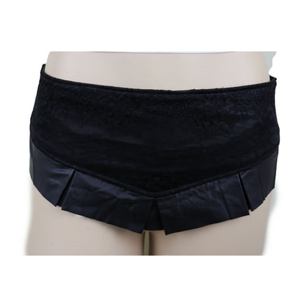 Women Black Wide Elastic Floral Lace Fashion Belt Hip Waist S