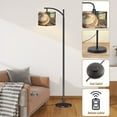 thumbnail image 3 of Arc Floor Lamps Rustic Charm Vintage Baseball Wooden Porch Shadows Modern LED Adjustable Lampshade Standing Light for Living Room Reading Bedroom Office, 3 of 5