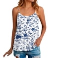 thumbnail image 3 of Craaazy Hauts Boho pour Femmes Coupe Ample Imprimé Cachemire/ Floral Col Rond à Bretelles Perlées Blouses Sans Manches pour Vacances Cadeau, 3 of 7