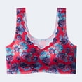 thumbnail image 2 of Asxite Women Print Wireless Tank Style High Stretch Sleep Bra Red XXXL, 2 of 4