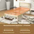 thumbnail image 4 of Costway Lit Plateforme en Bois Format Simple avec Tête de Lit Base de Matelas Naturel, 4 of 9