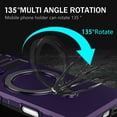 thumbnail image 3 of Allytechgroup Militargy Grade Shockproof Case for Apple iPhone 16, Magnetic Cover Compatible with Magsafe & Car Mount Ring Kickstand Bumper Case for Women Men, Purple, 3 of 10