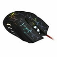 thumbnail image 3 of Crack Pattern Wired Gaming Mouse Mice with 4 Colors LED Backlight, 5 DPI Settings Up to 5500 DPI for Laptop PC Computer Games & Work (Red), 3 of 6